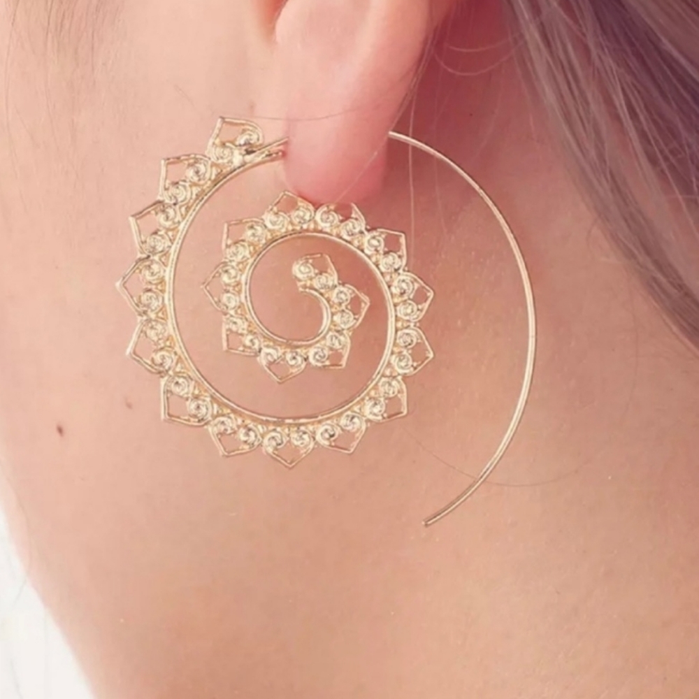 💚 Boho Spiral Earrings